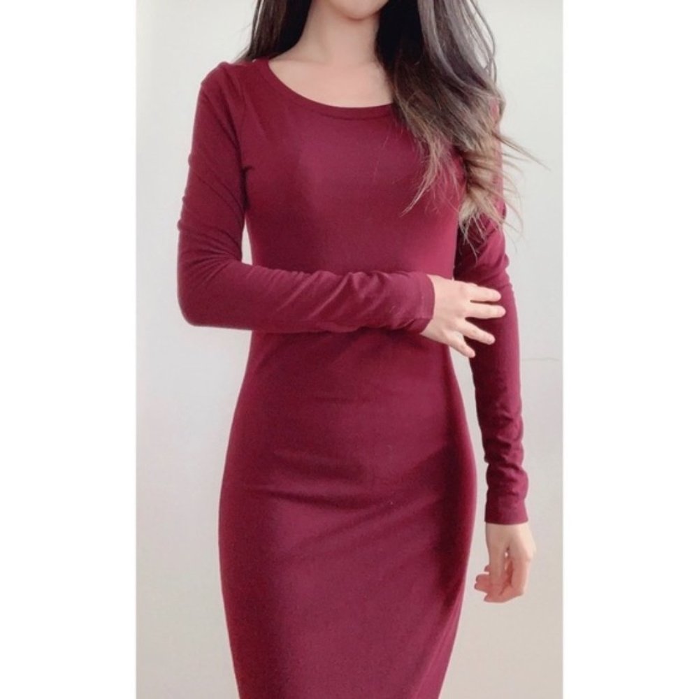 Aritzia Wilfred Free Liya bodycone midi dress S